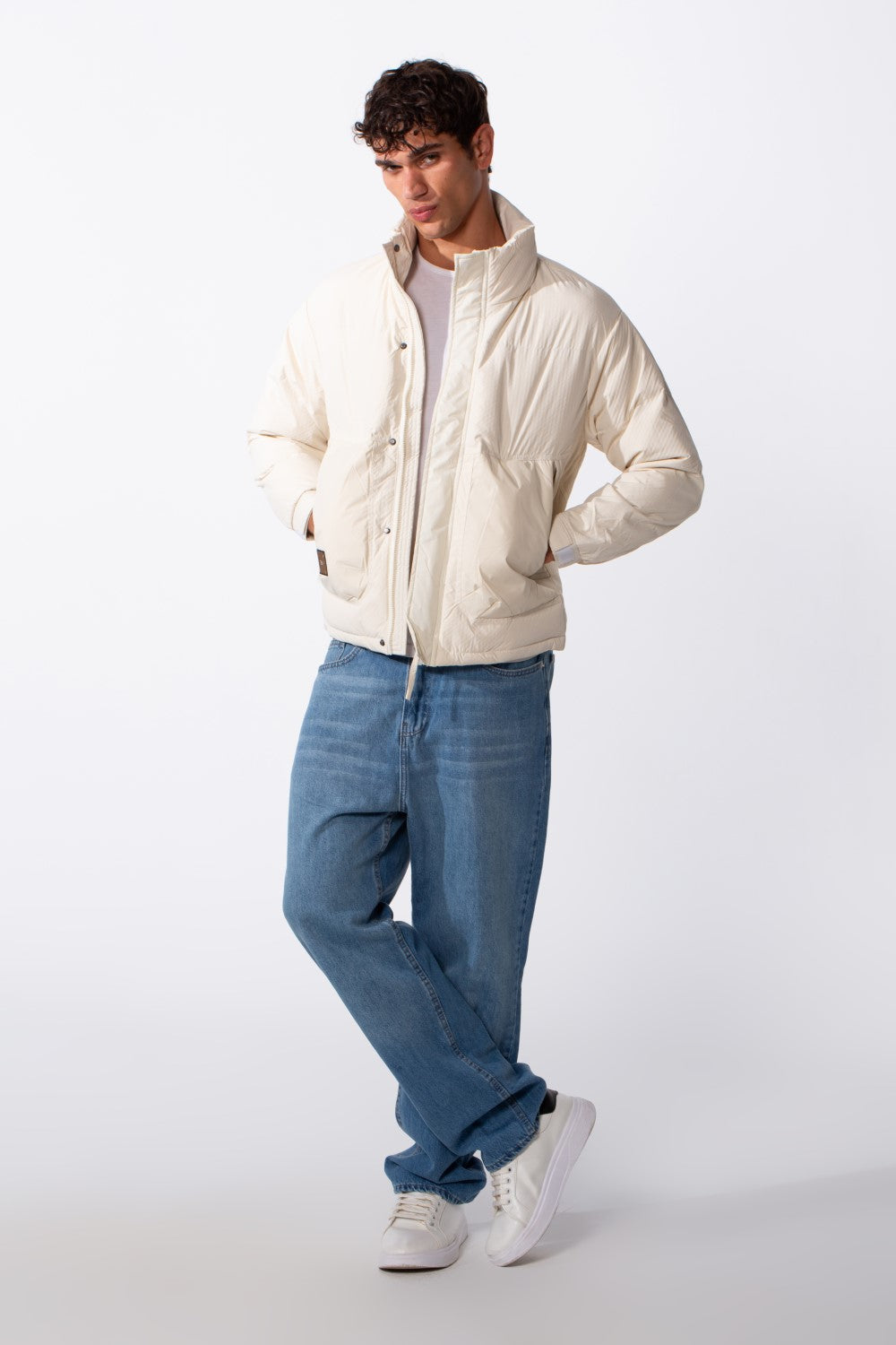 Men's Plain Long Sleeve Waterproof Zipper Jacket