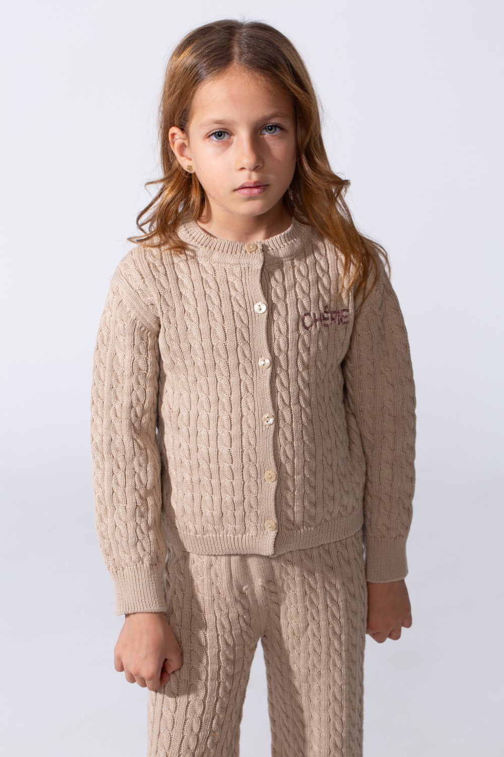 Girl's Slim Fit Two Pieces Winter Knit Outfit Stylish And Comfortable