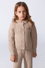 Girl's Slim Fit Two Pieces Winter Knit Outfit Stylish And Comfortable