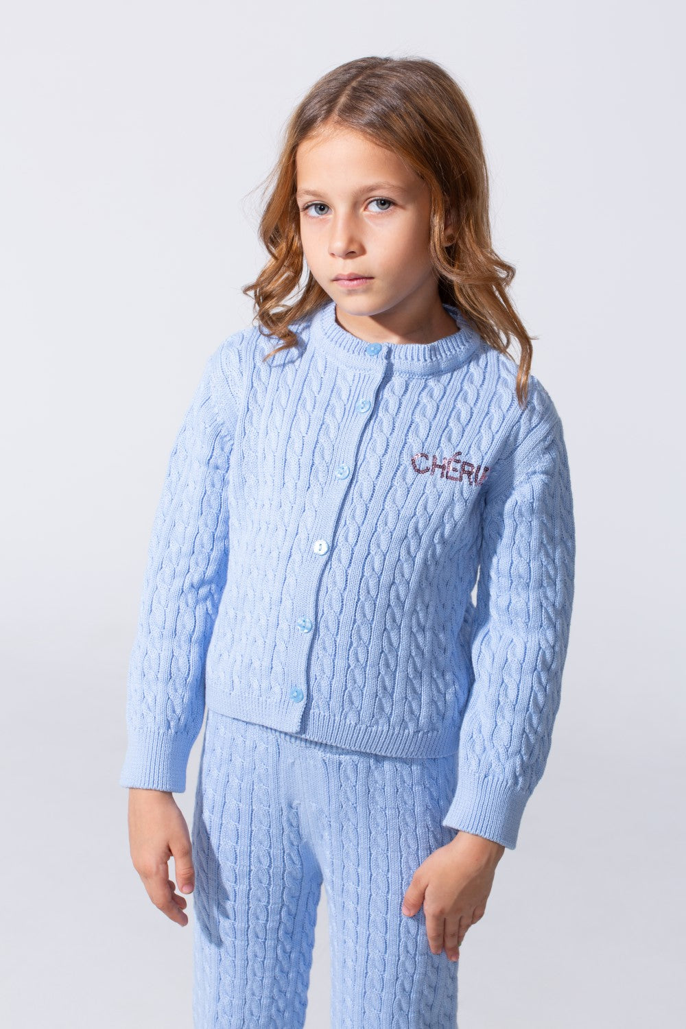 Girl's Slim Fit Two Pieces Winter Knit Outfit Stylish And Comfortable