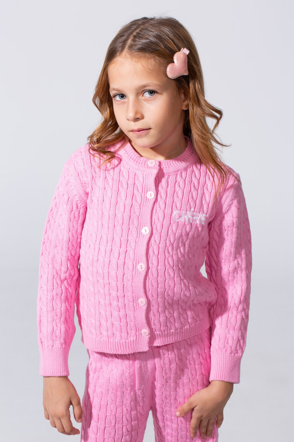 Girl's Slim Fit Two Pieces Winter Knit Outfit Stylish And Comfortable