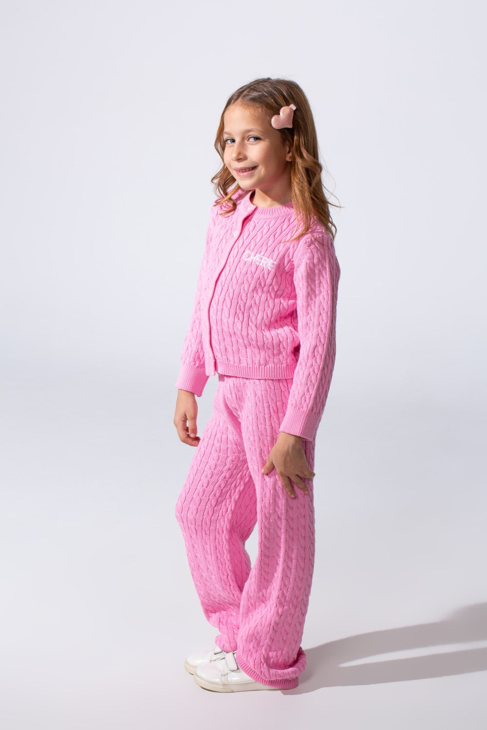Girl's Slim Fit Two Pieces Winter Knit Outfit Stylish And Comfortable