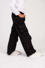 Girl's Wide Leg Style Gabardines Pants With Unique Cut Wide Leg Style For A Fashionable Look