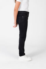 Girl's Plain Jeans Pants With Basic Details
