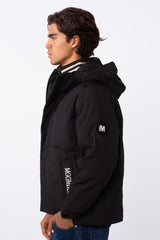 Men's Hooded Waterproof Jacket With Attached Inner Layer