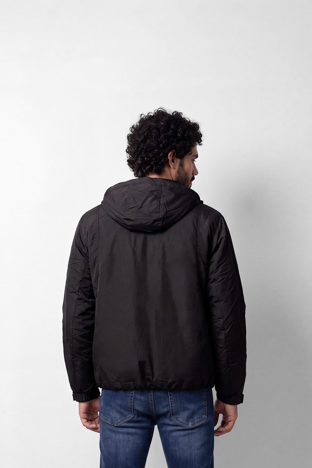 Men's Tomato Store Padded Waterproof Slim Fit Jacket Hooded Full-Zip Front Snap Flap Pockets