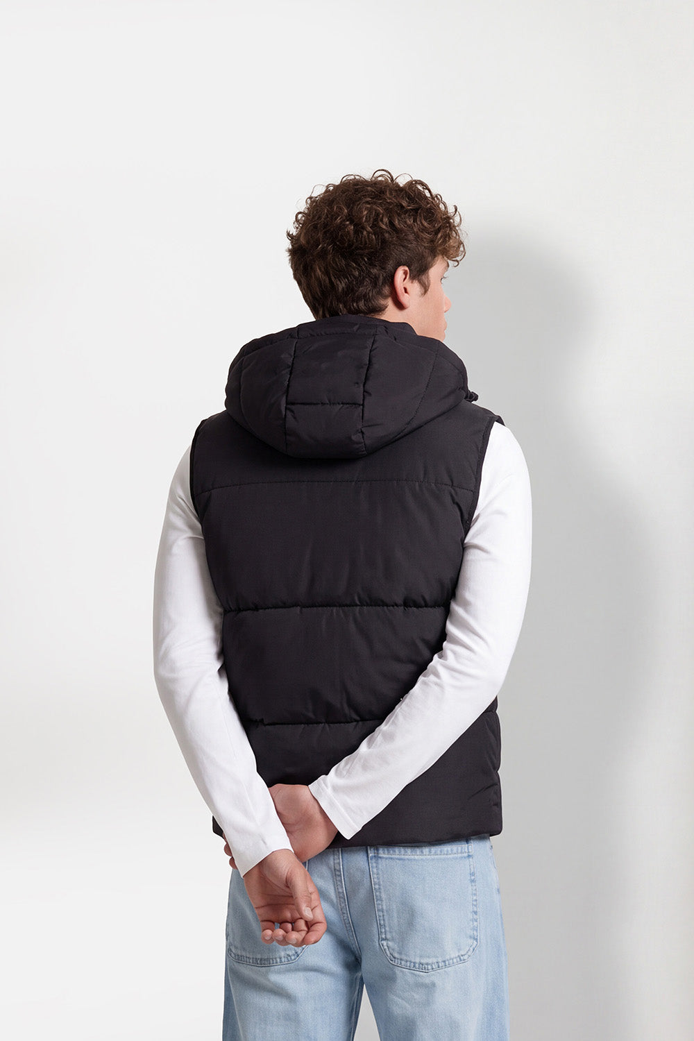 Men's Tomato Store Winter Padded Utility Vest Sleeveless Hooded Design Waterproof Slim Fit