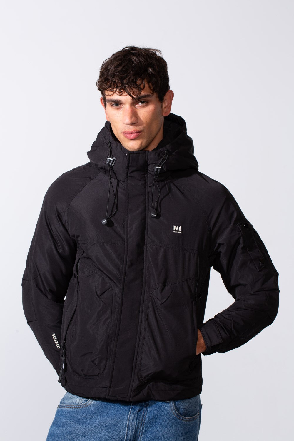 Men's Hooded Waterproof Jacket With Multiple Pockets