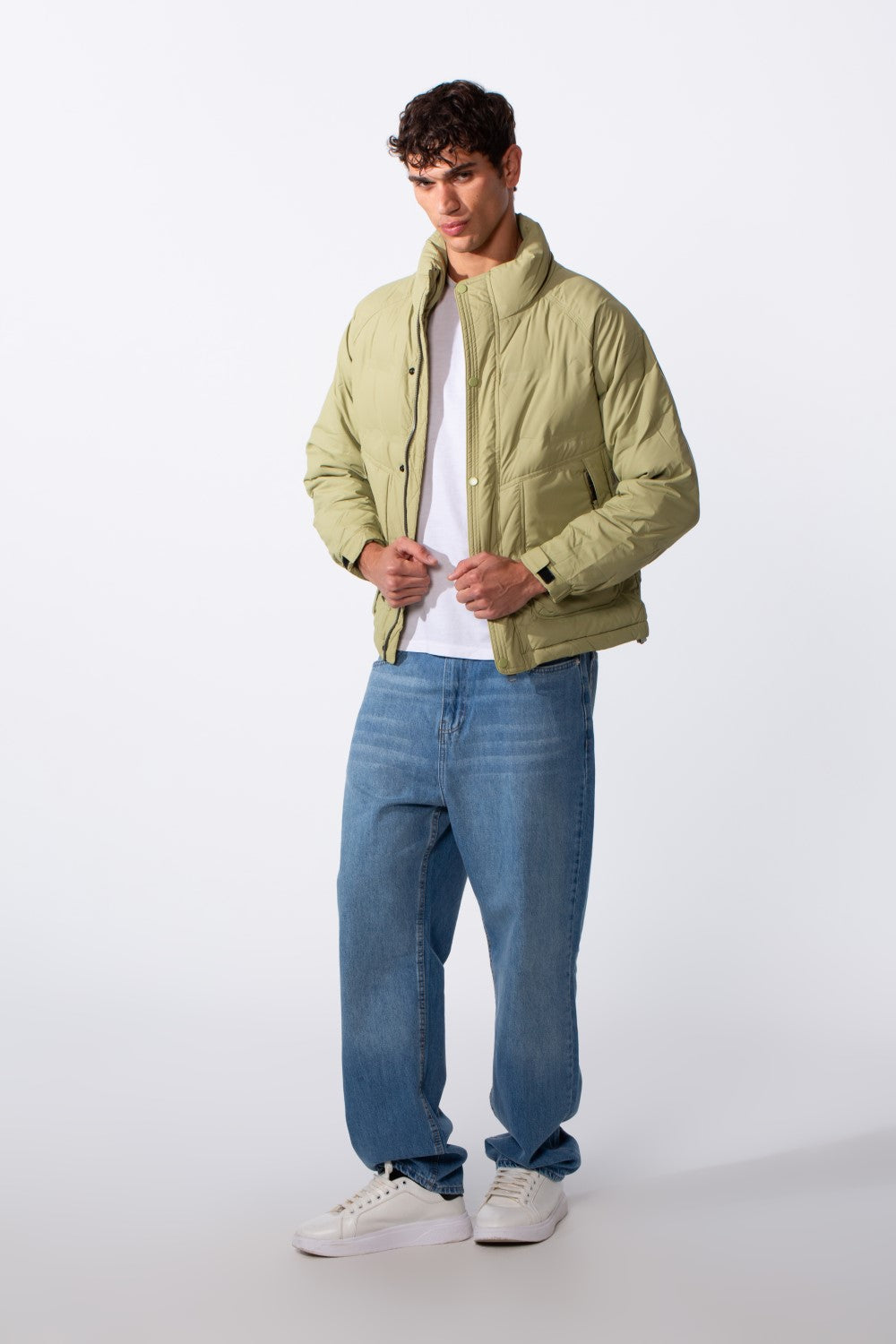 Men's Front Pockets Long Sleeves Waterproof Jacket