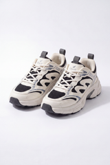 Men's Tomato Store Aero Wave Chunky Sneakers Open Grid Texture Meets Layered Wave Panels Lace Up Front Pull Tab Details Duck Shoes