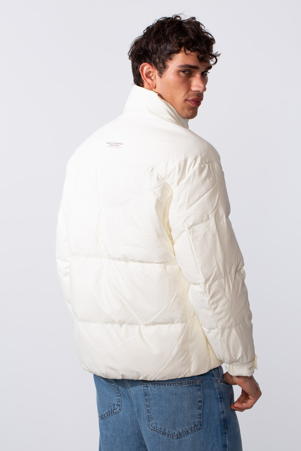 Men's Glossy Puffer Full Zip Lightweight Jacket