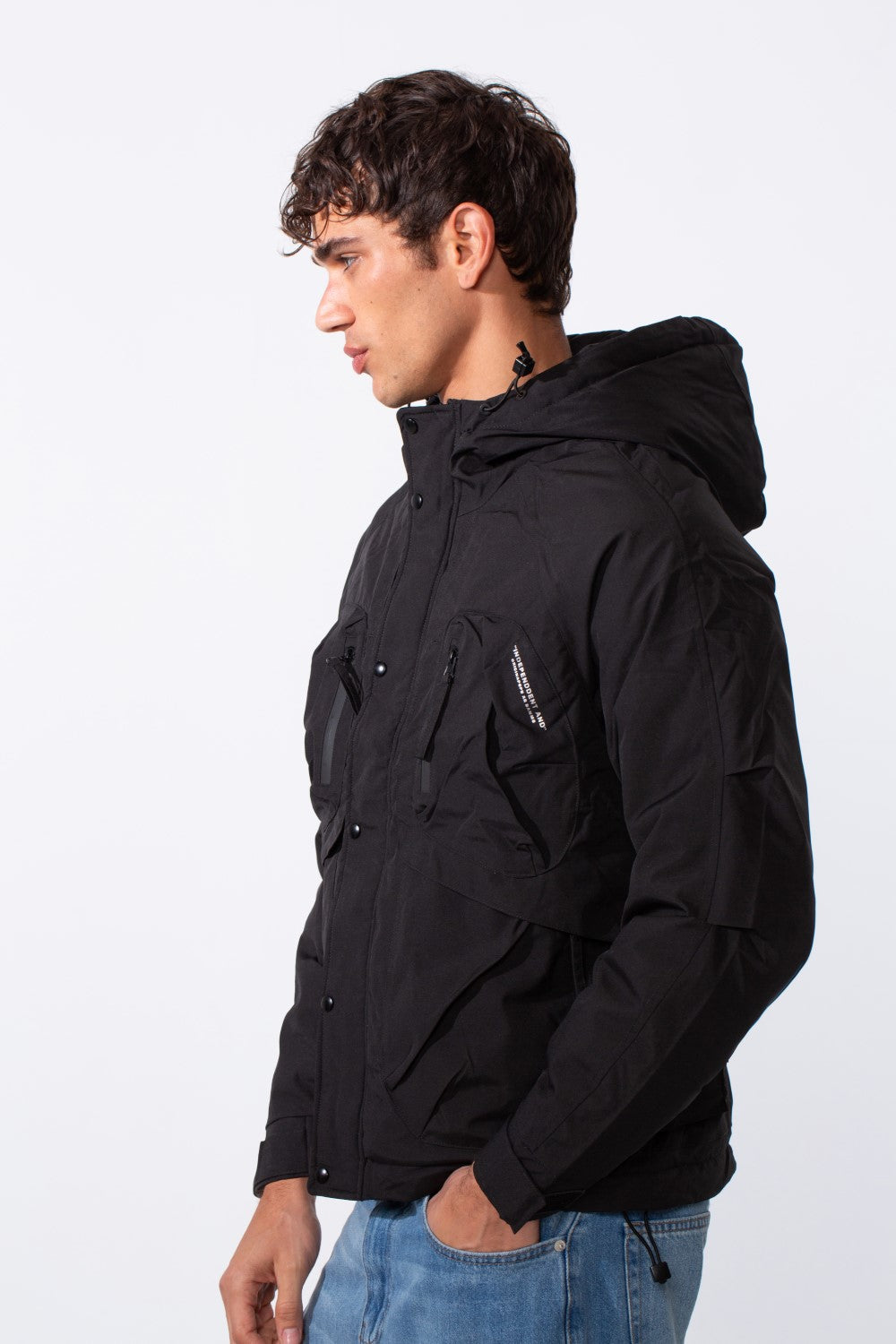 Men's Waterproof Hooded Essential Long Sleeve Jacket