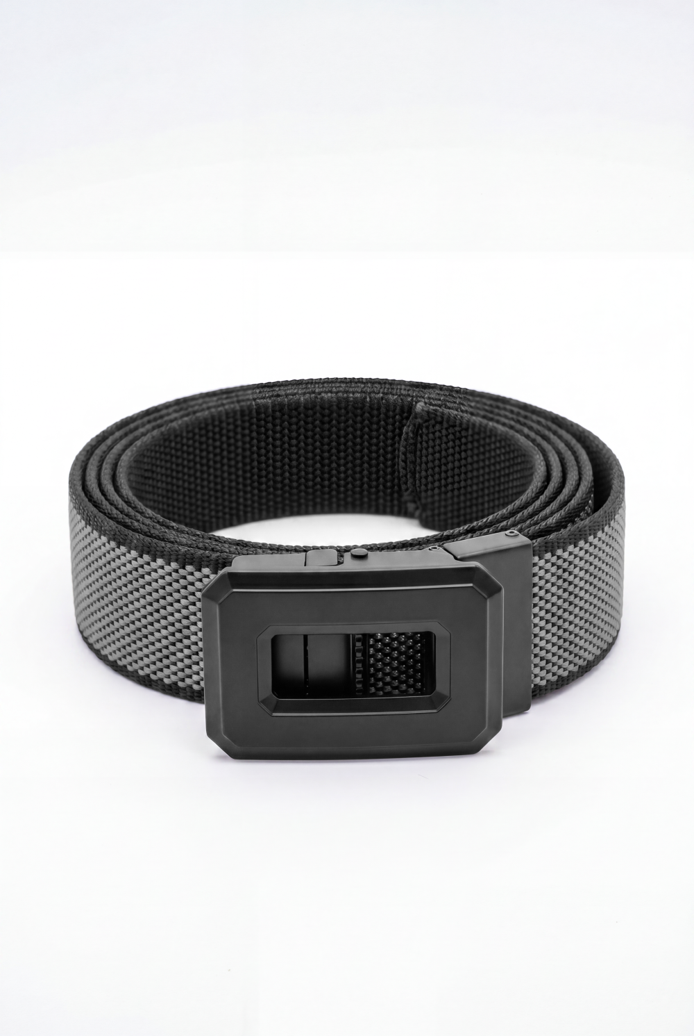 Men’s Tomato Store Hex Frame Web Belt With Patterned Woven Strap Auto Lock Buckle