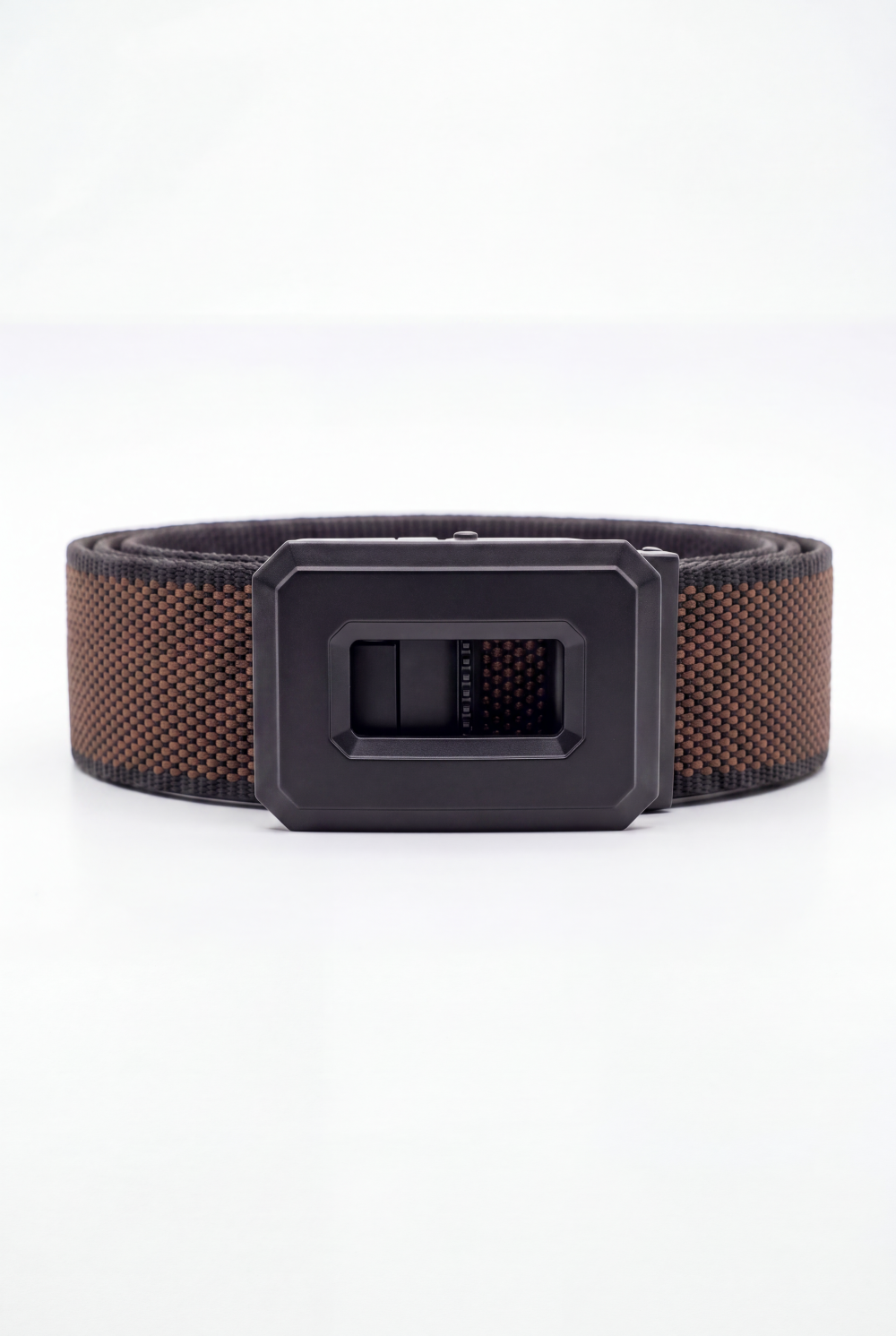 Men’s Tomato Store Hex Frame Web Belt With Patterned Woven Strap Auto Lock Buckle