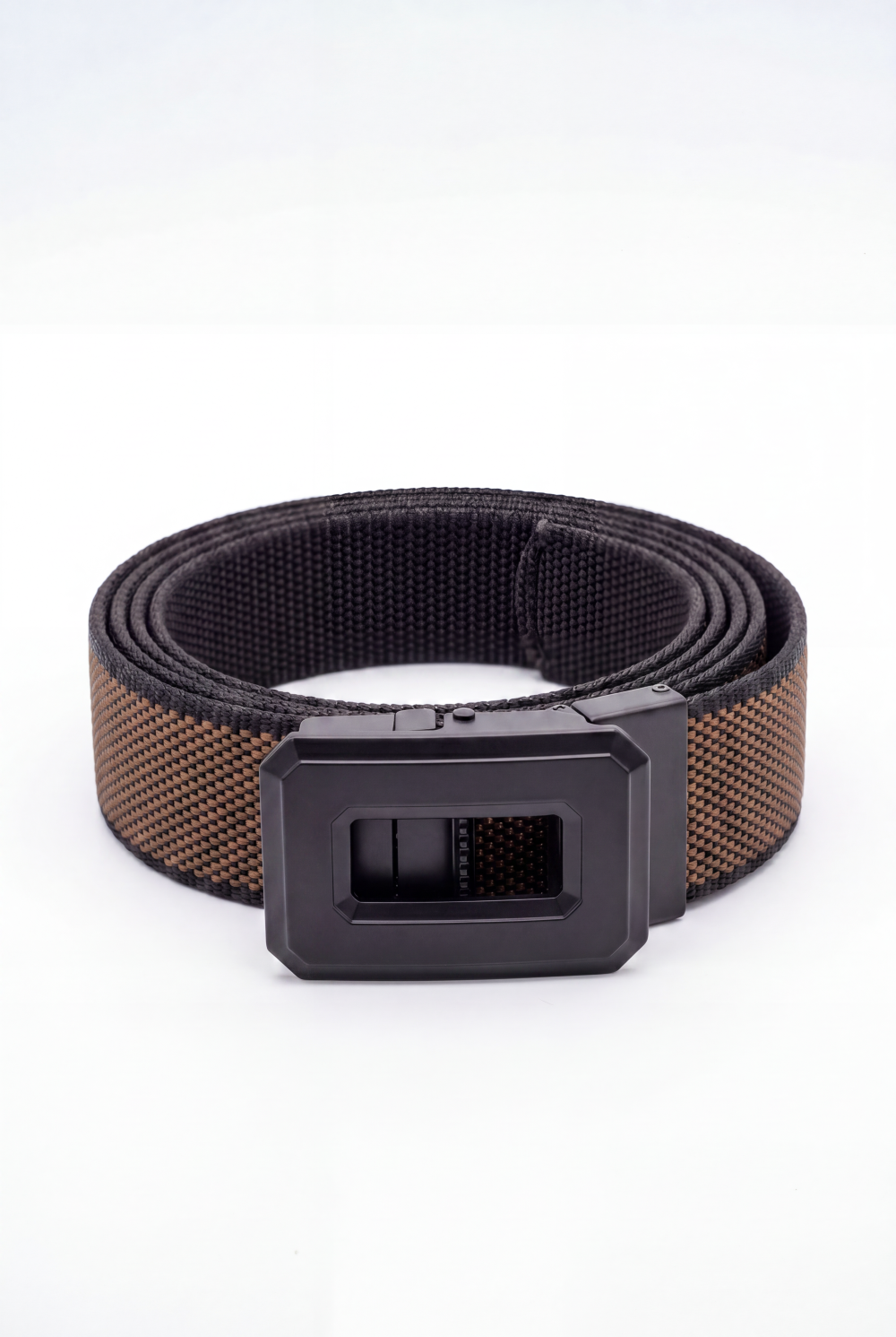 Men’s Tomato Store Hex Frame Web Belt With Patterned Woven Strap Auto Lock Buckle