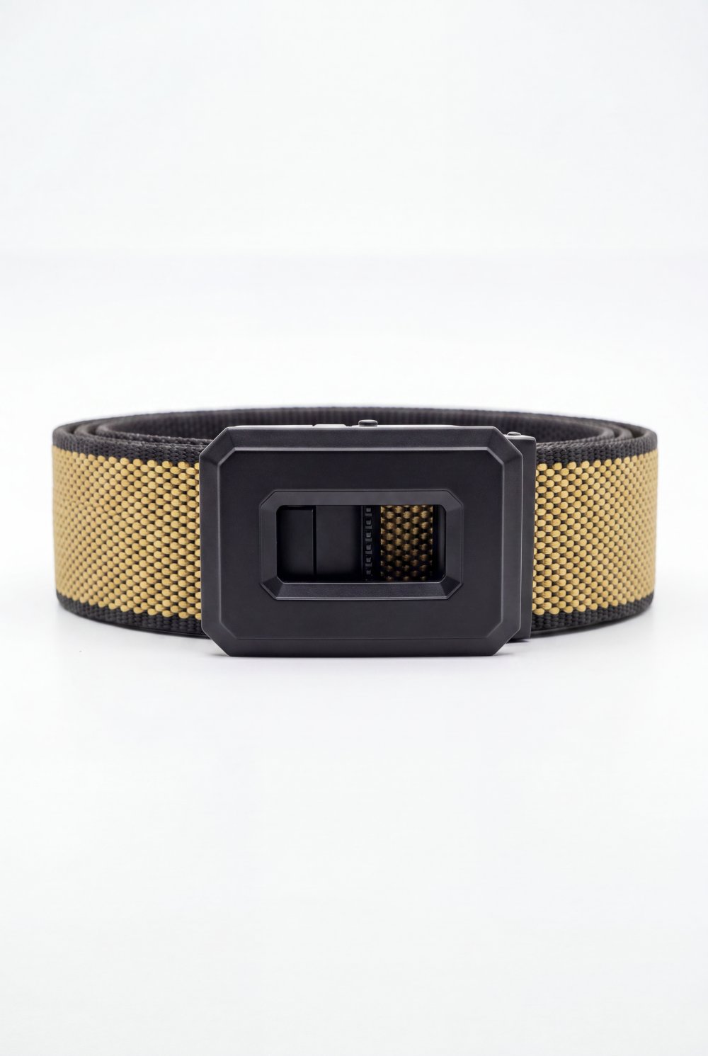 Men’s Tomato Store Hex Frame Web Belt With Patterned Woven Strap Auto Lock Buckle