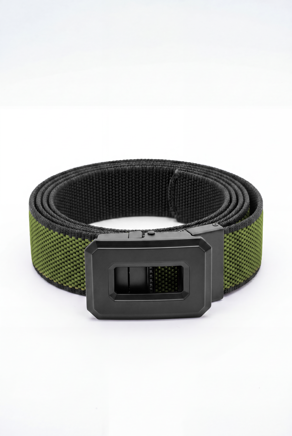 Men’s Tomato Store Hex Frame Web Belt With Patterned Woven Strap Auto Lock Buckle