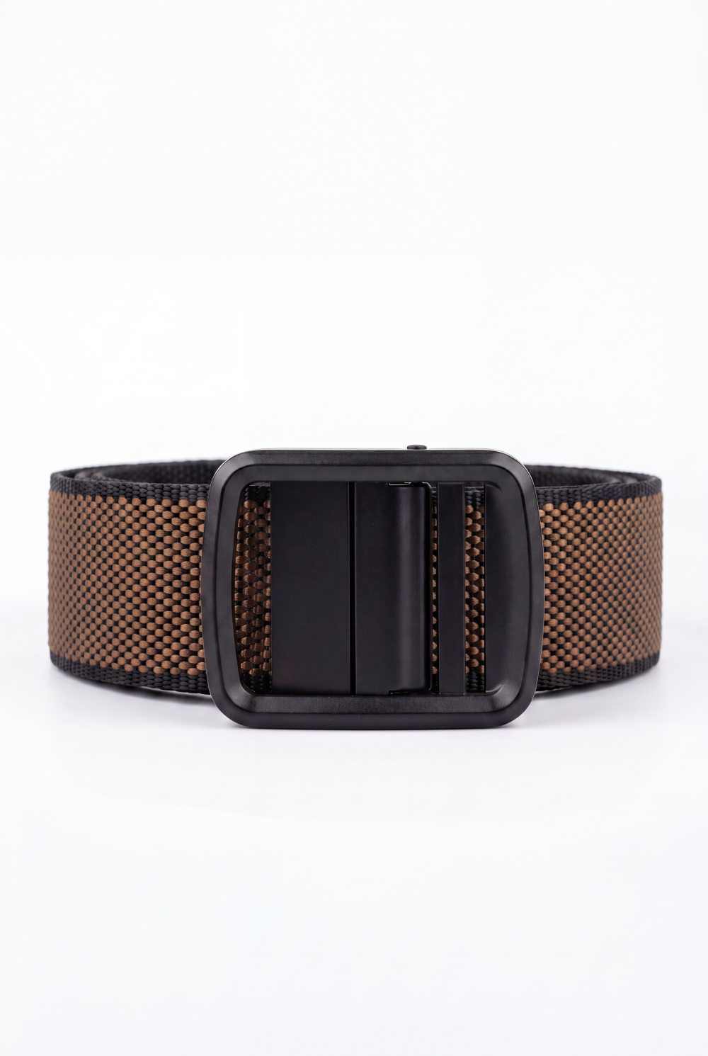 Men’s Tomato Store Matrix Weave Auto Belt With Two Tone Basket Weave Pattern Raised Inner Grip Texture Matte Frame Buckle