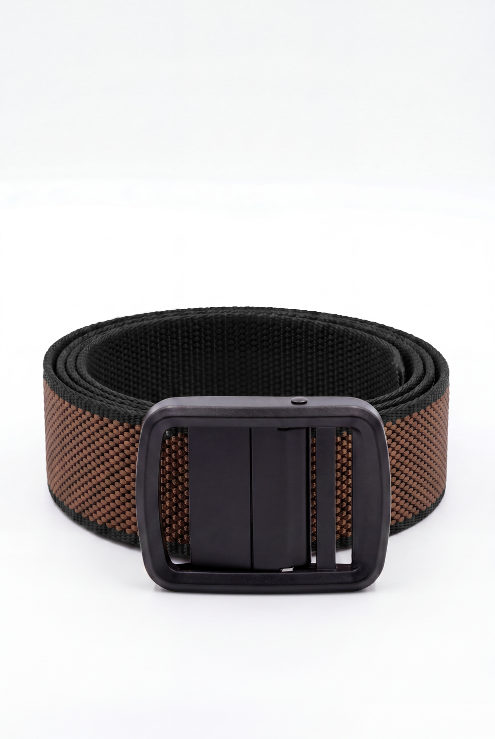 Men’s Tomato Store Matrix Weave Auto Belt With Two Tone Basket Weave Pattern Raised Inner Grip Texture Matte Frame Buckle