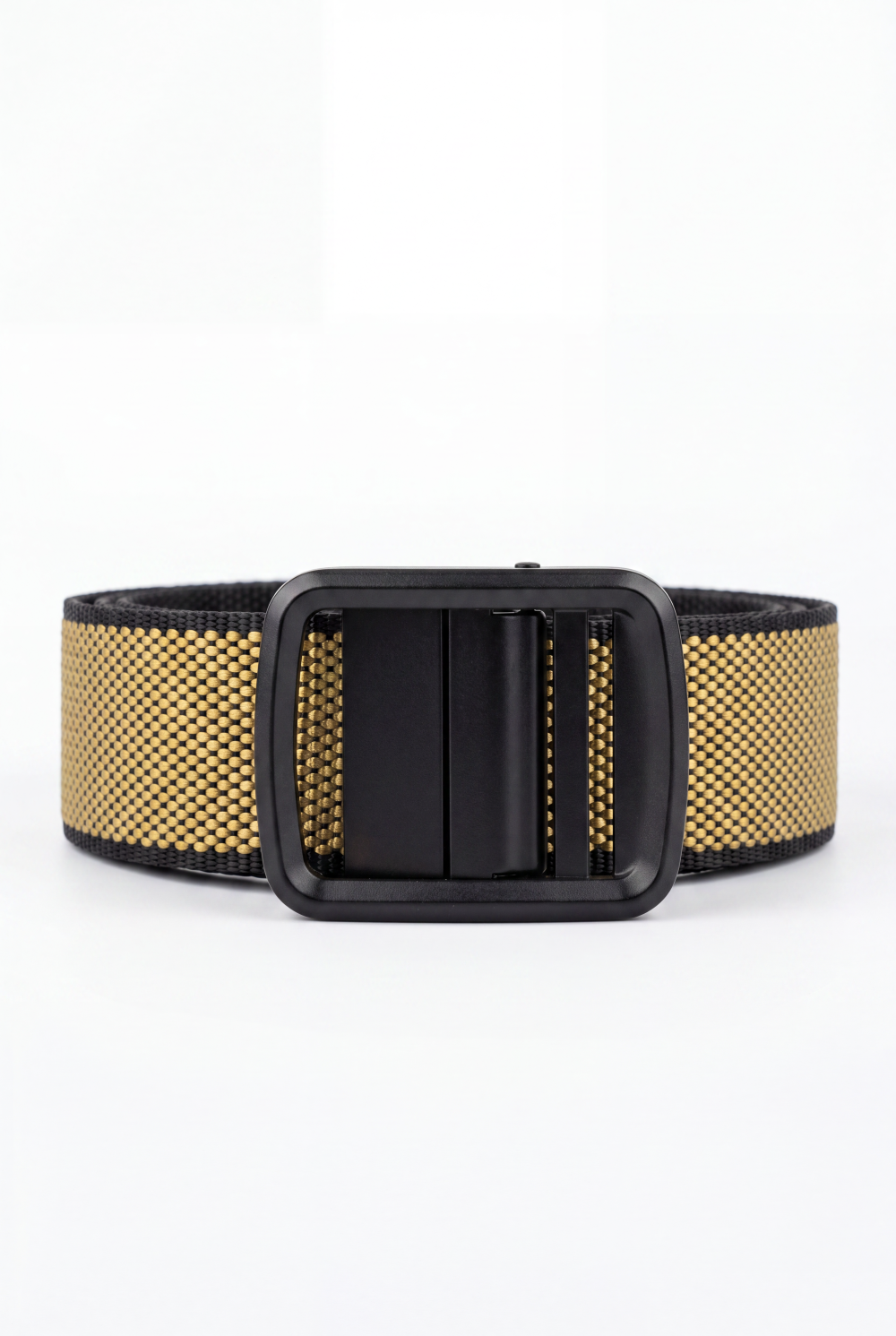 Men’s Tomato Store Matrix Weave Auto Belt With Two Tone Basket Weave Pattern Raised Inner Grip Texture Matte Frame Buckle