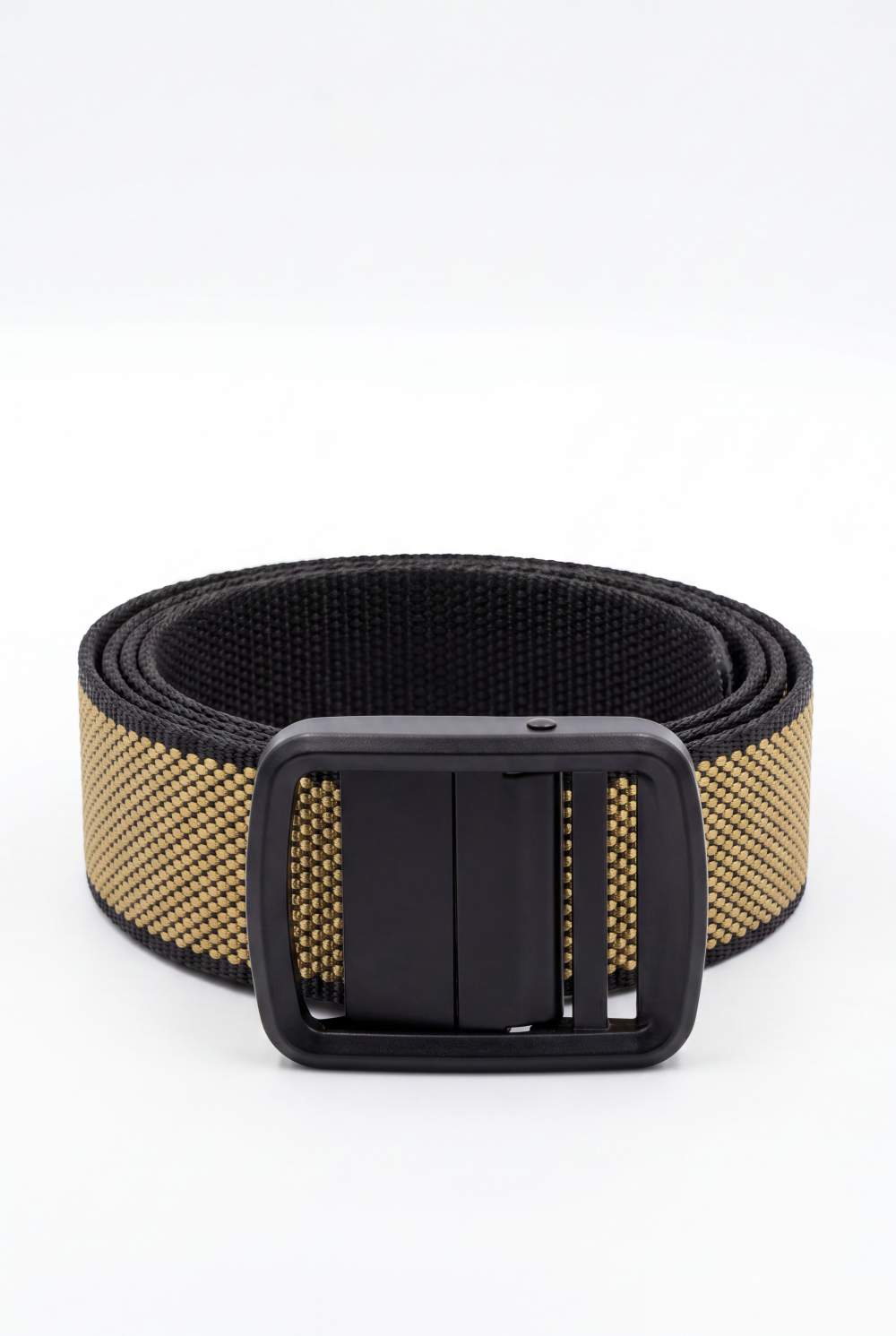 Men’s Tomato Store Matrix Weave Auto Belt With Two Tone Basket Weave Pattern Raised Inner Grip Texture Matte Frame Buckle