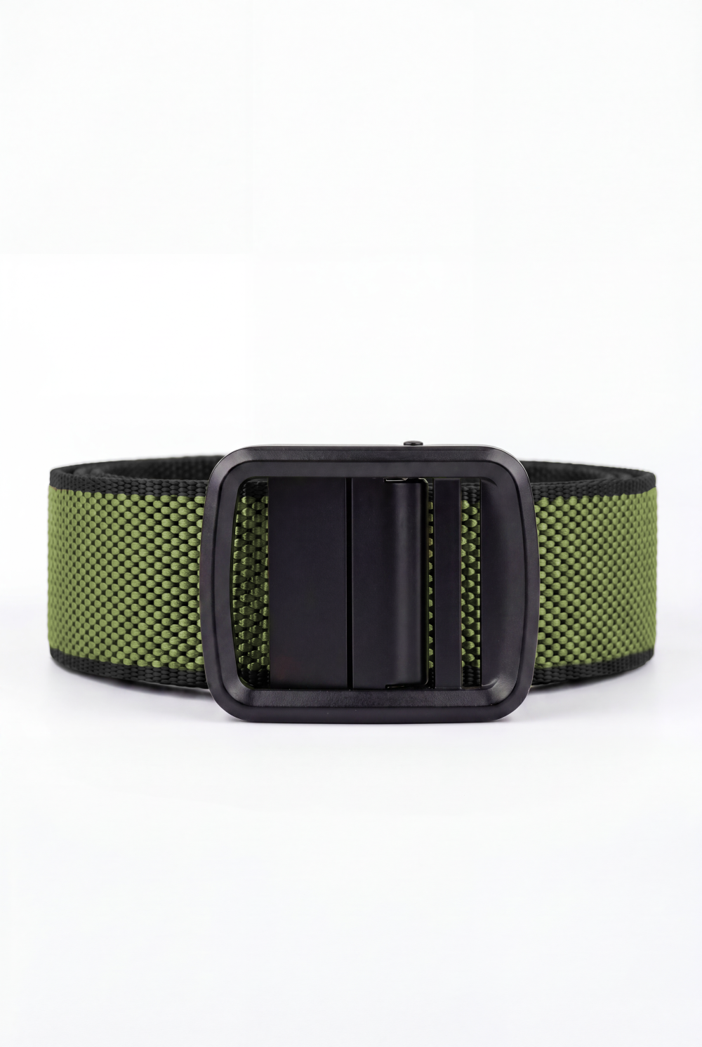 Men’s Tomato Store Matrix Weave Auto Belt With Two Tone Basket Weave Pattern Raised Inner Grip Texture Matte Frame Buckle