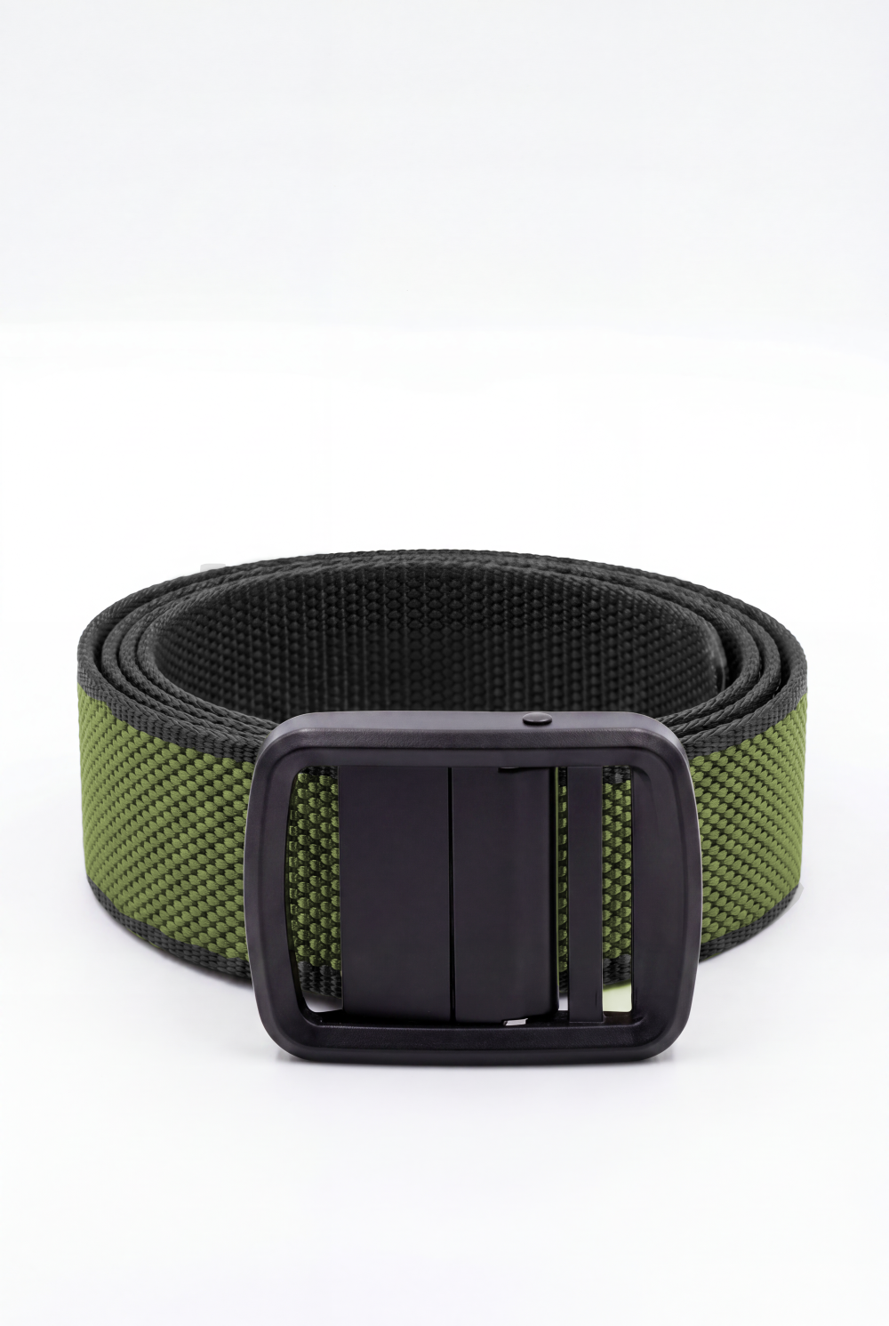 Men’s Tomato Store Matrix Weave Auto Belt With Two Tone Basket Weave Pattern Raised Inner Grip Texture Matte Frame Buckle