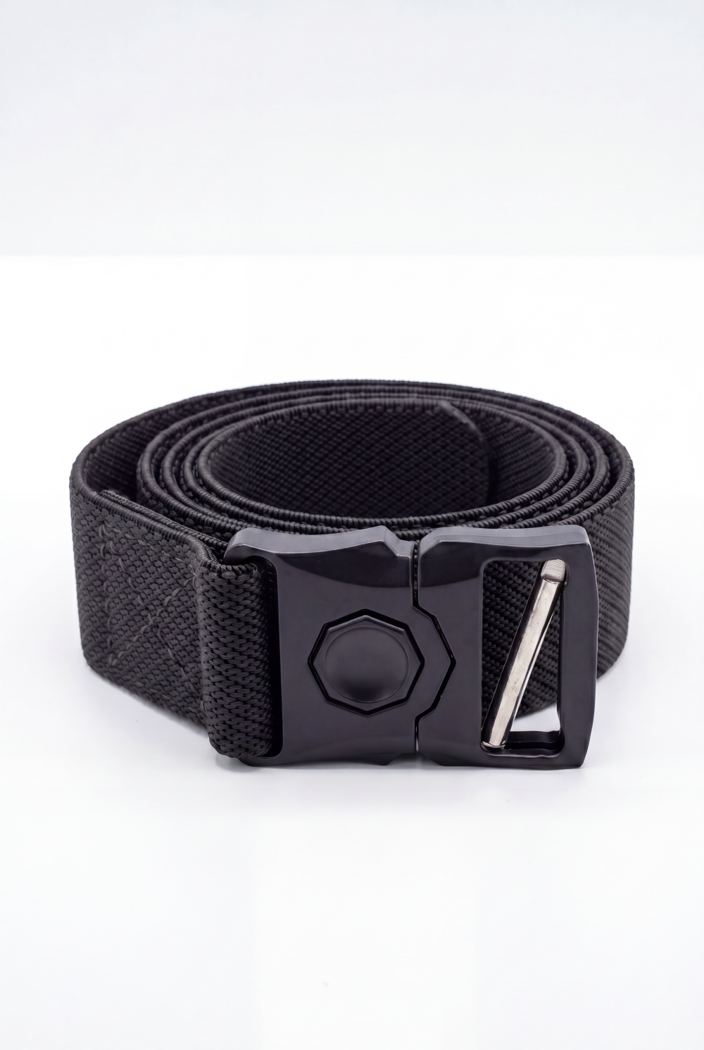 Men’s Tomato Store Orbit Lock Web Belt Featuring Braided Stretch Strap Round Push Buckle