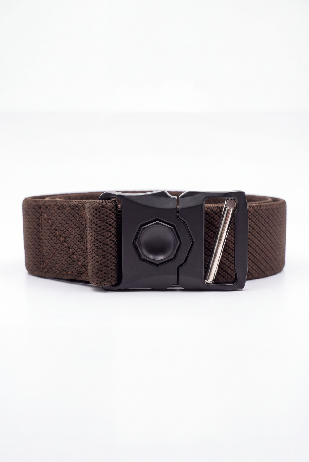 Men’s Tomato Store Orbit Lock Web Belt Featuring Braided Stretch Strap Round Push Buckle