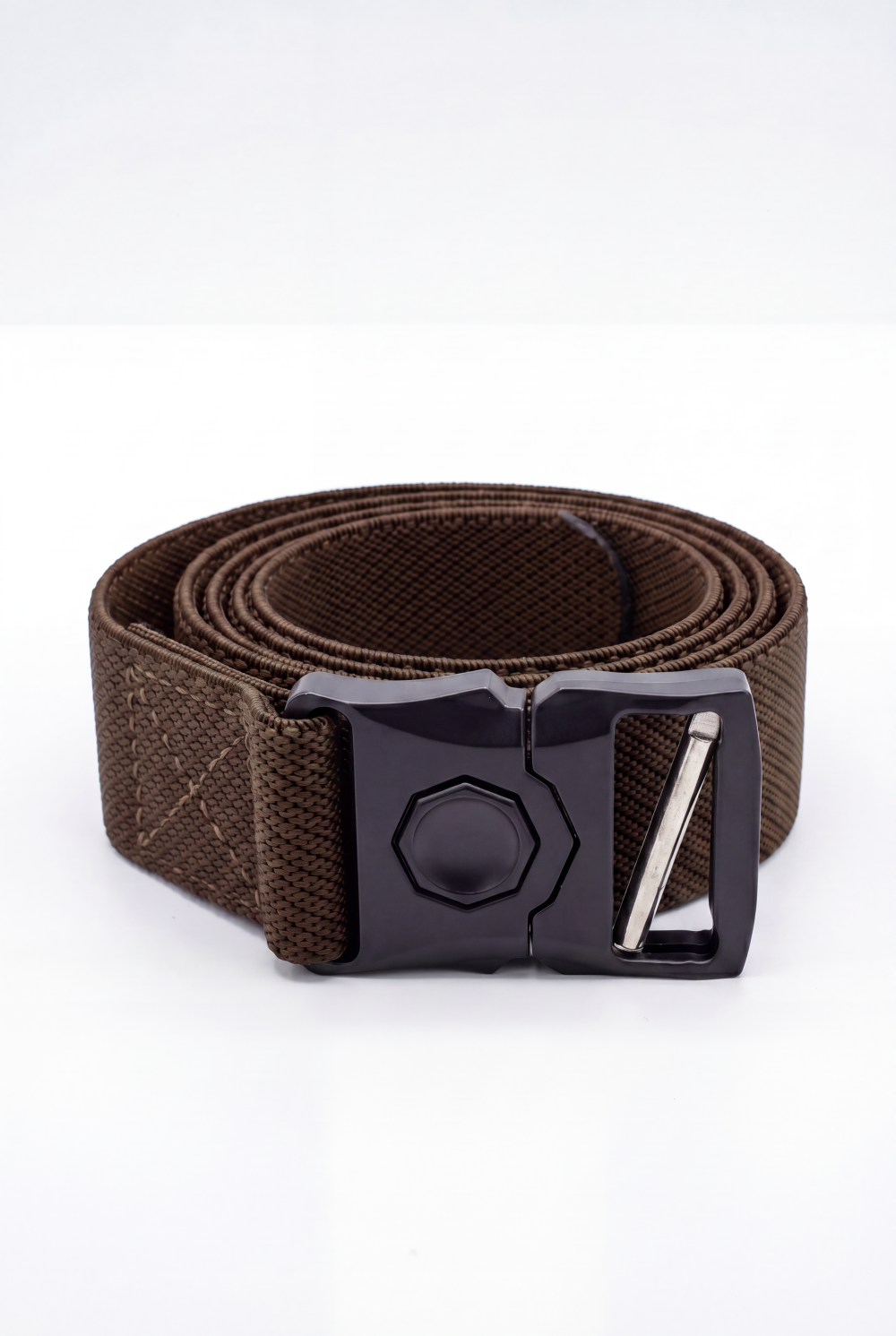 Men’s Tomato Store Orbit Lock Web Belt Featuring Braided Stretch Strap Round Push Buckle