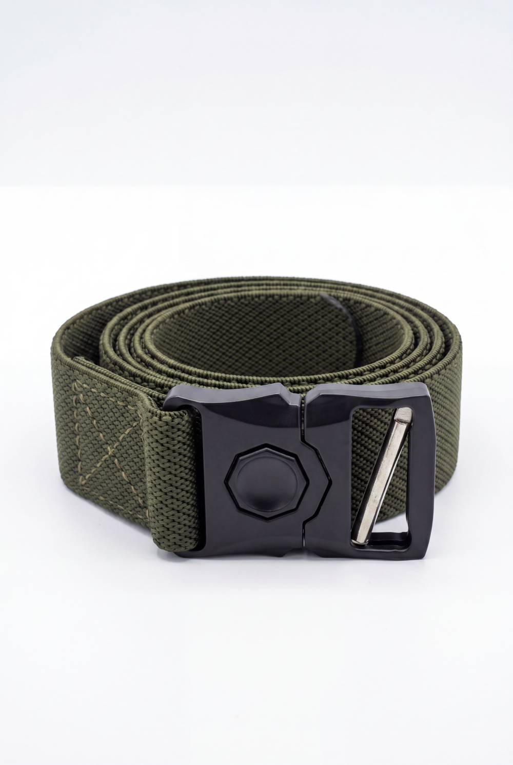Men’s Tomato Store Orbit Lock Web Belt Featuring Braided Stretch Strap Round Push Buckle