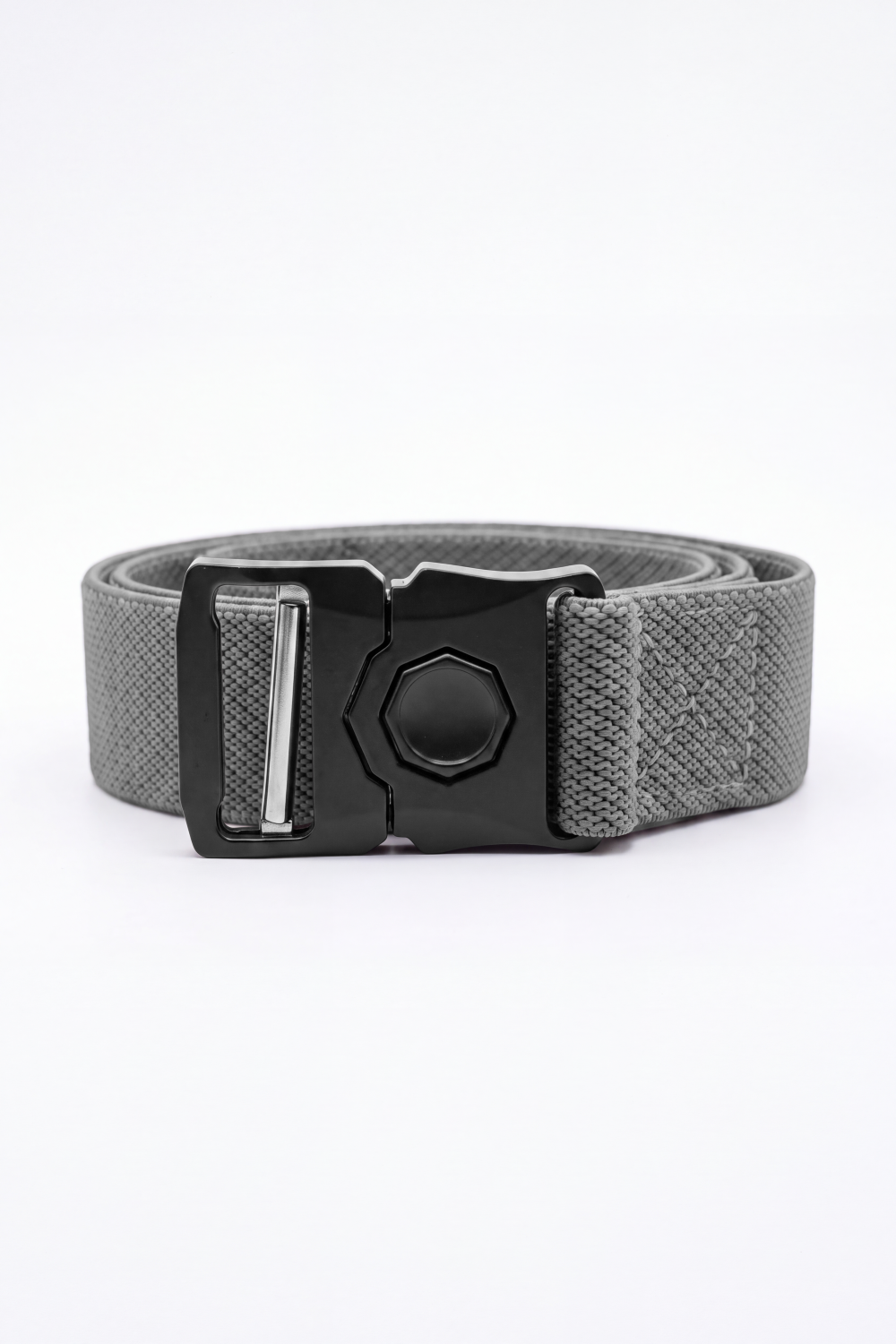 Men’s Tomato Store Orbit Lock Web Belt Featuring Braided Stretch Strap Round Push Buckle