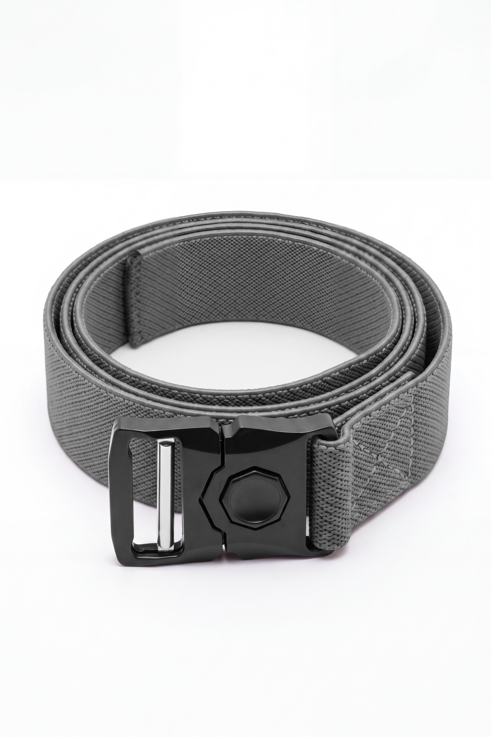 Men’s Tomato Store Orbit Lock Web Belt Featuring Braided Stretch Strap Round Push Buckle