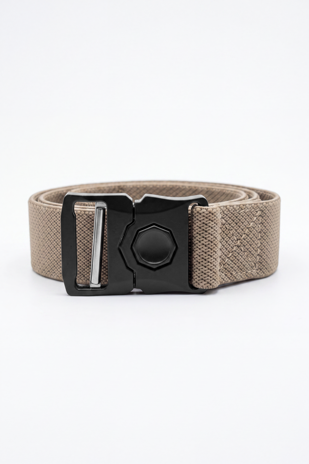 Men’s Tomato Store Orbit Lock Web Belt Featuring Braided Stretch Strap Round Push Buckle