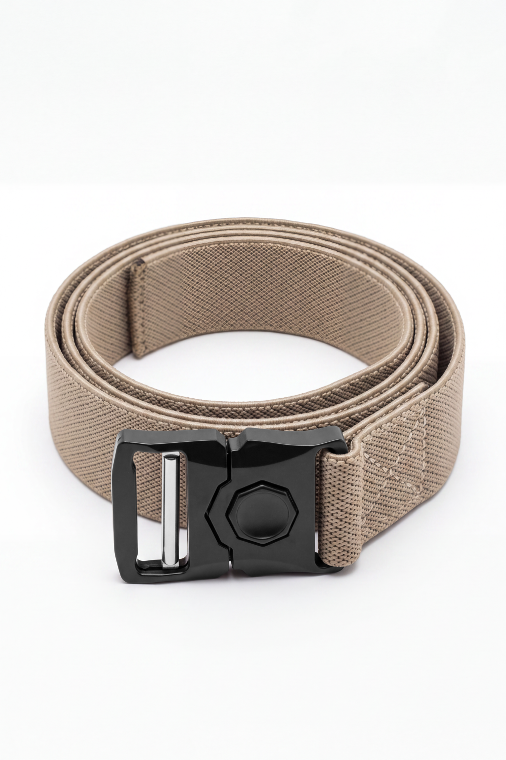 Men’s Tomato Store Orbit Lock Web Belt Featuring Braided Stretch Strap Round Push Buckle