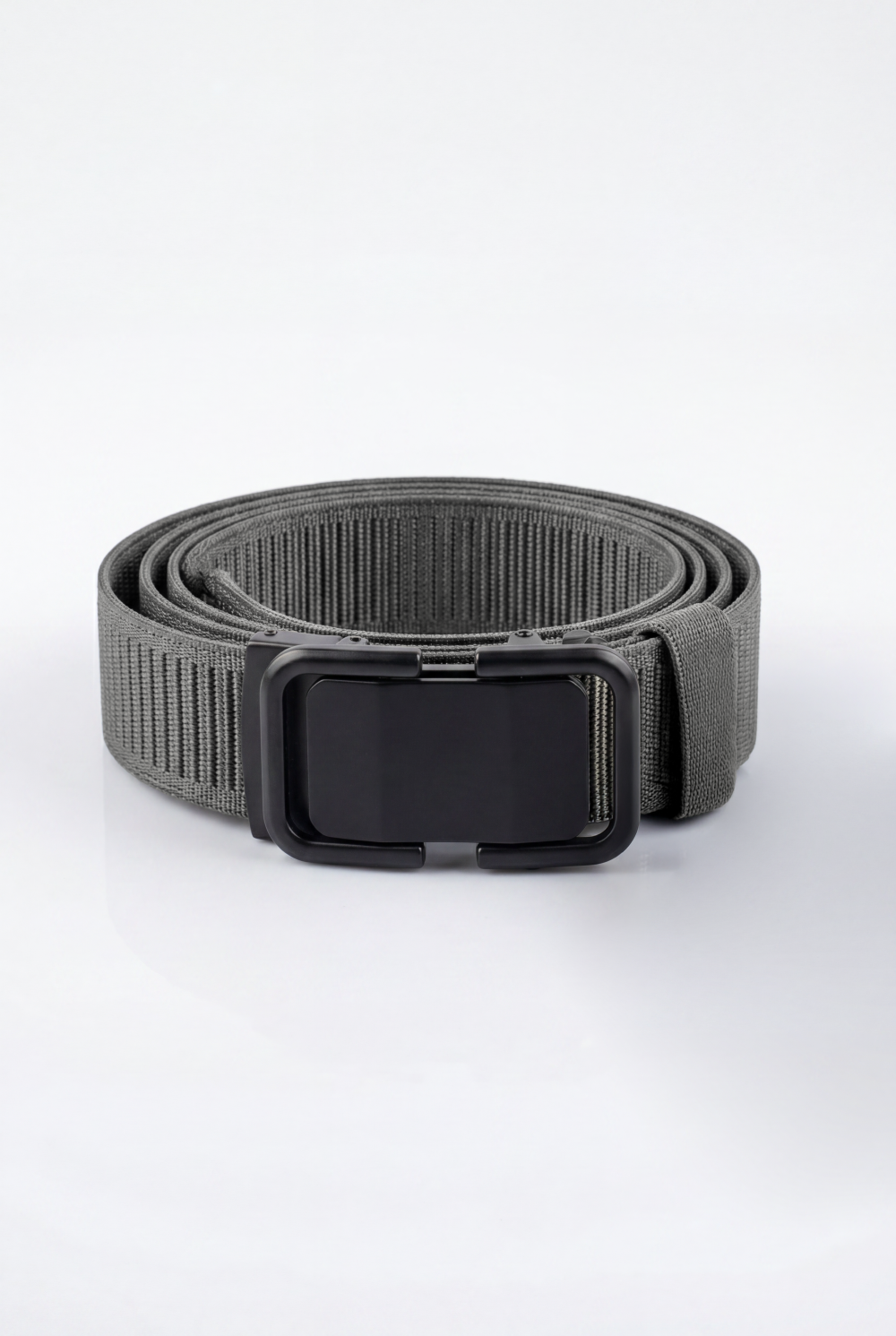 Men’s Tomato Store Modern Web Belt Matte Frame Buckle Smooth Plate Center Secure Mechanism Adjustable