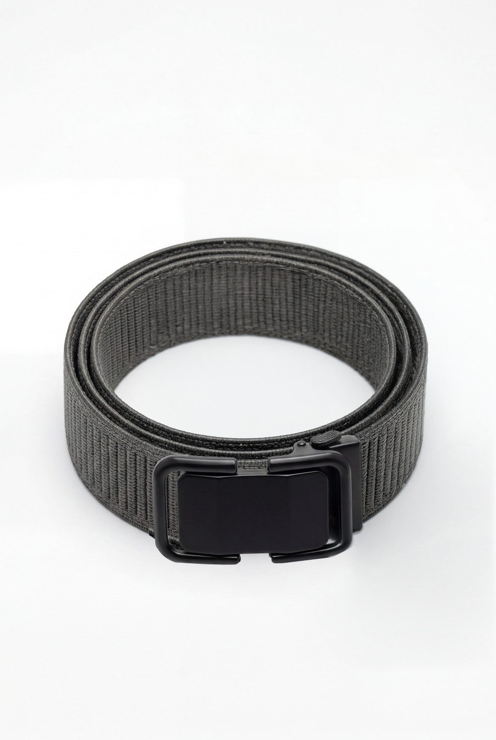Men’s Tomato Store Modern Web Belt Matte Frame Buckle Smooth Plate Center Secure Mechanism Adjustable