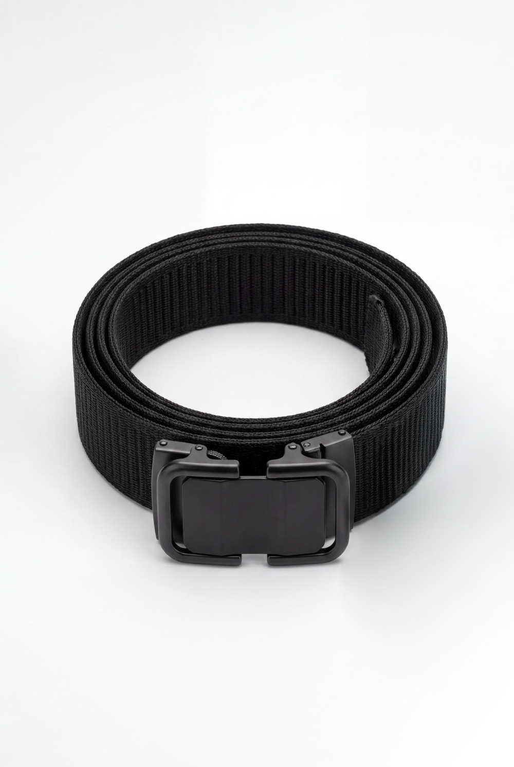 Men’s Tomato Store Modern Web Belt Matte Frame Buckle Smooth Plate Center Secure Mechanism Adjustable