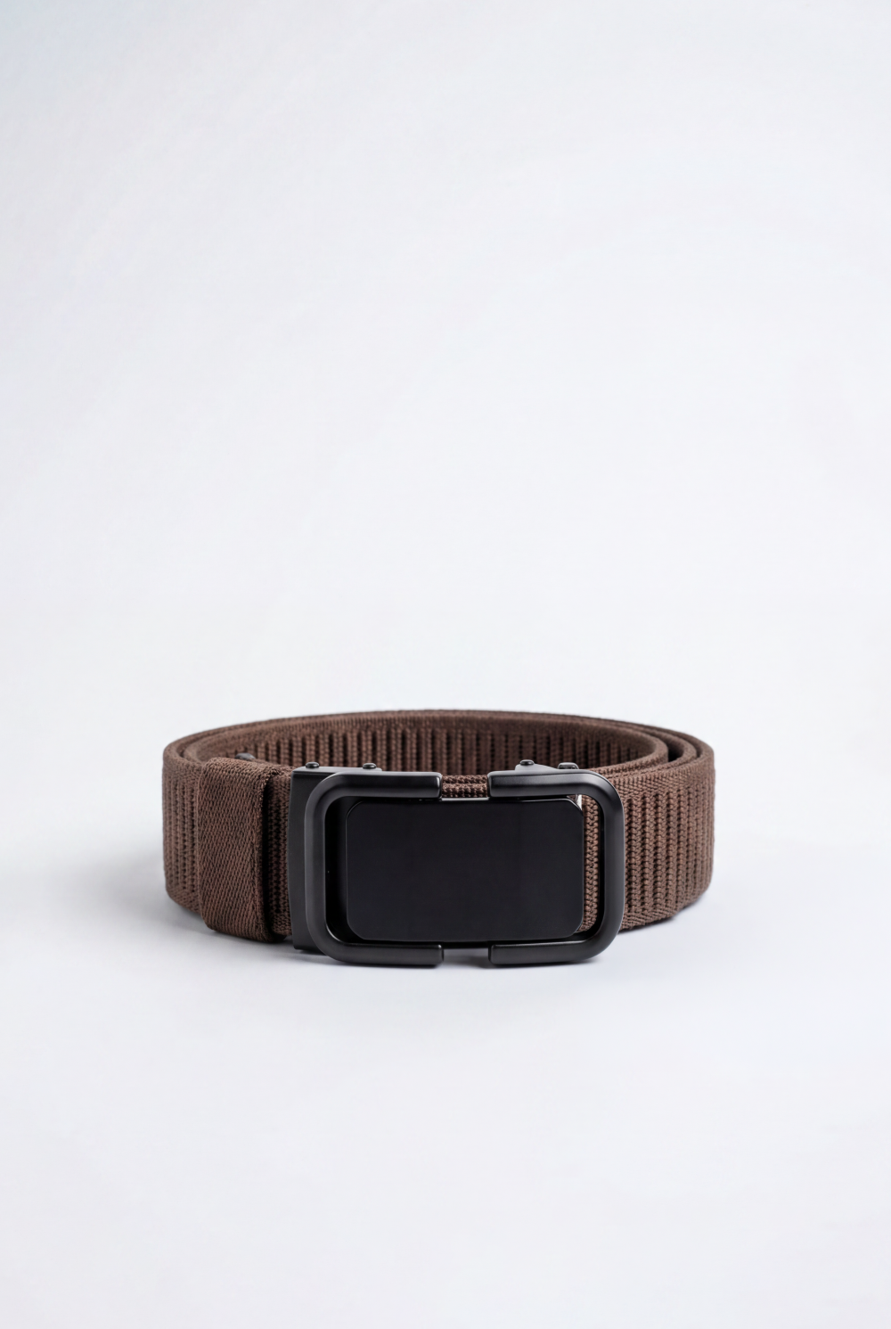 Men’s Tomato Store Modern Web Belt Matte Frame Buckle Smooth Plate Center Secure Mechanism Adjustable