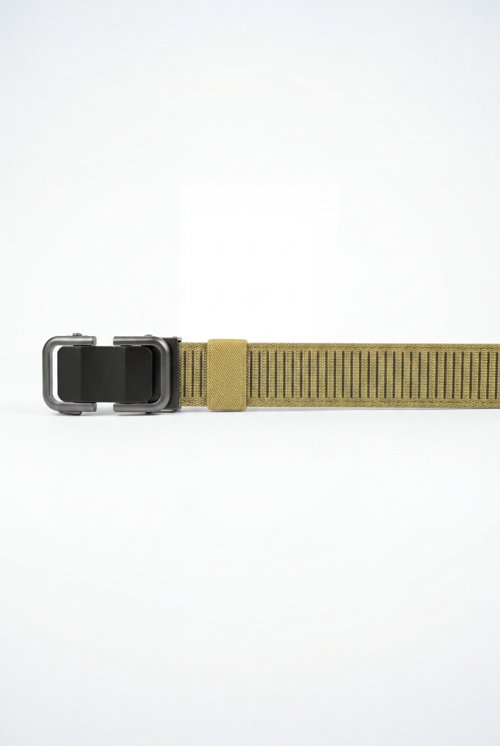 Men’s Tomato Store Modern Web Belt Matte Frame Buckle Smooth Plate Center Secure Mechanism Adjustable