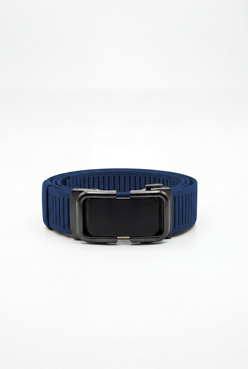 Men’s Tomato Store Modern Web Belt Matte Frame Buckle Smooth Plate Center Secure Mechanism Adjustable