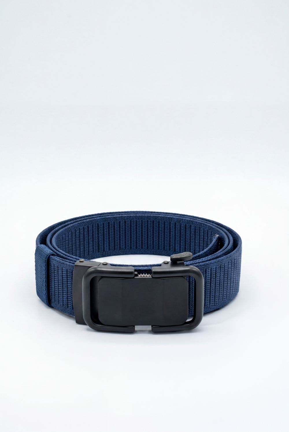 Men’s Tomato Store Modern Web Belt Matte Frame Buckle Smooth Plate Center Secure Mechanism Adjustable