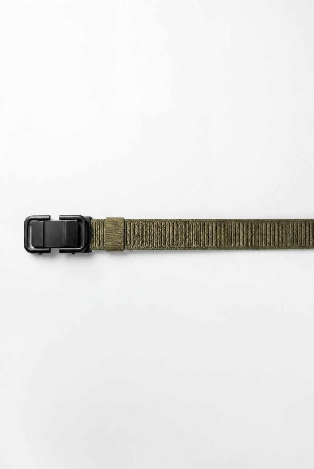 Men’s Tomato Store Modern Web Belt Matte Frame Buckle Smooth Plate Center Secure Mechanism Adjustable