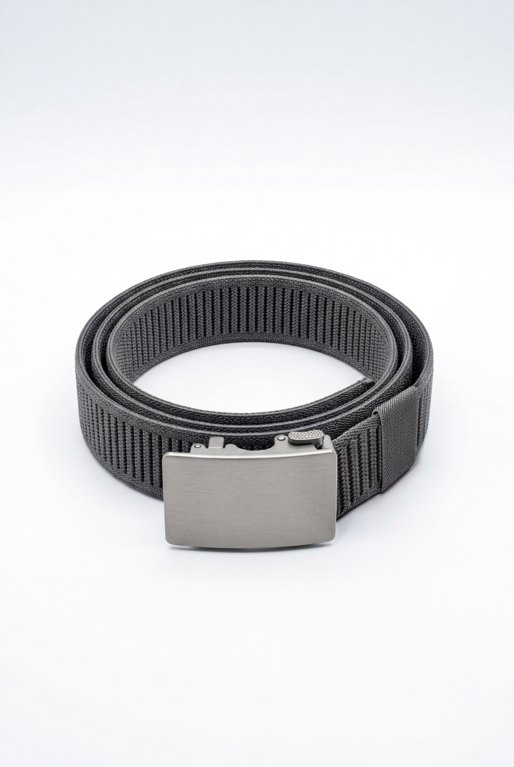 Men’s Tomato Store Everyday Webbing Belt Smooth Brushed Metal Plate Buckle