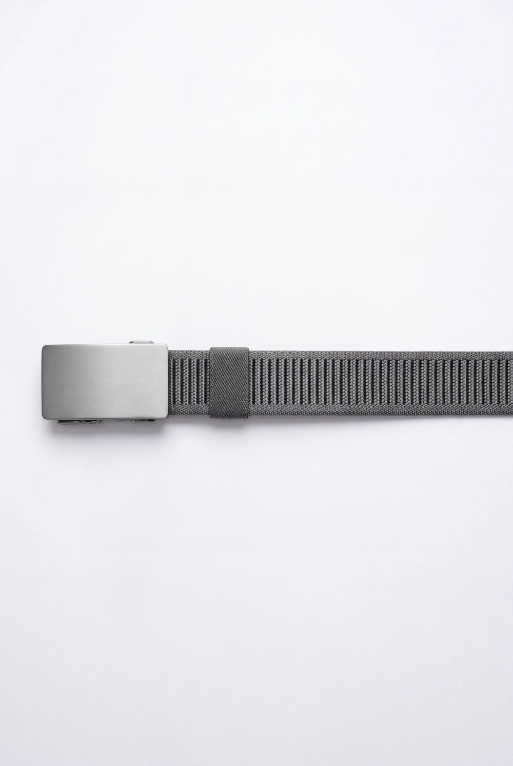 Men’s Tomato Store Everyday Webbing Belt Smooth Brushed Metal Plate Buckle