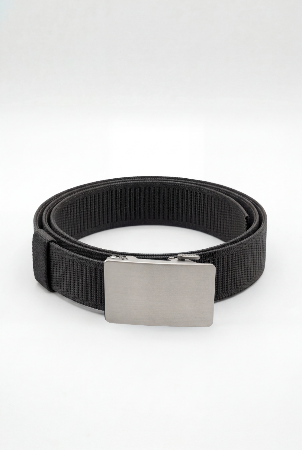 Men’s Tomato Store Everyday Webbing Belt Smooth Brushed Metal Plate Buckle