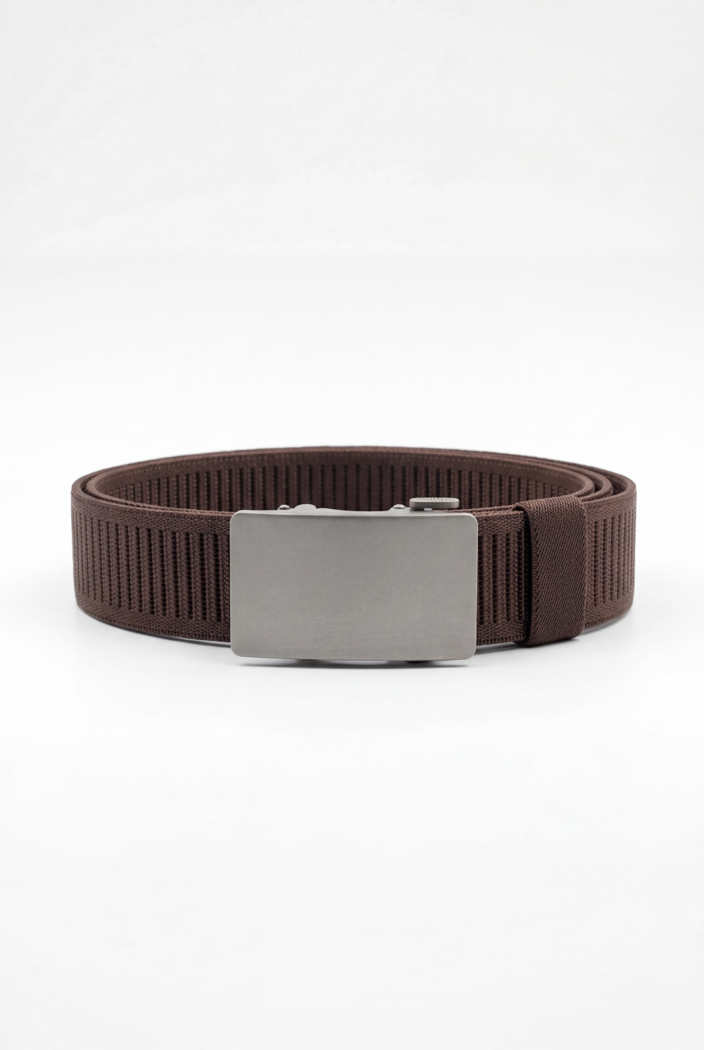 Men’s Tomato Store Everyday Webbing Belt Smooth Brushed Metal Plate Buckle