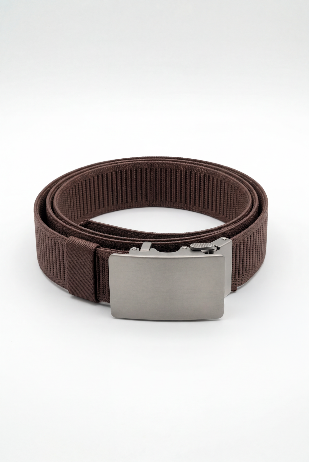 Men’s Tomato Store Everyday Webbing Belt Smooth Brushed Metal Plate Buckle