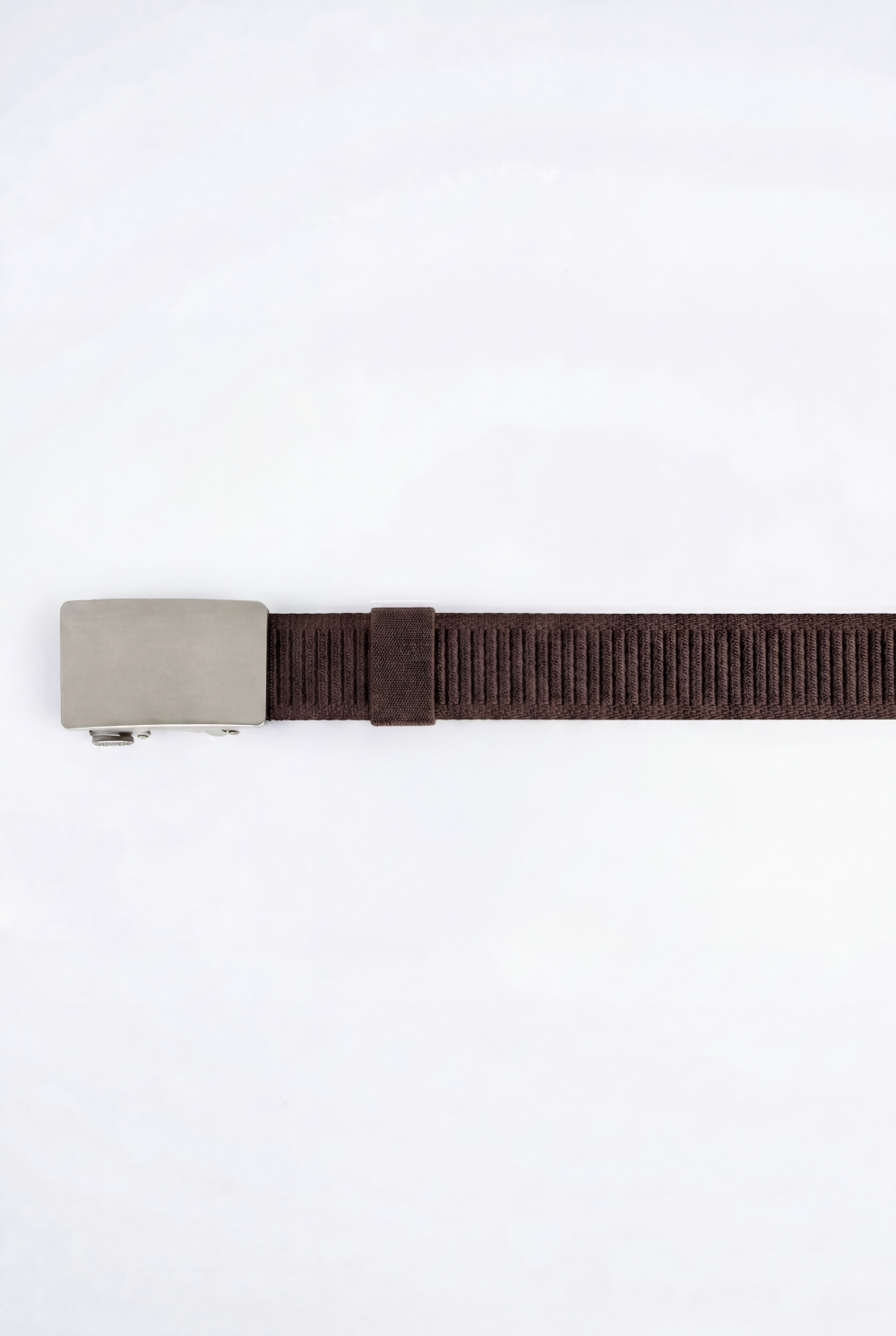 Men’s Tomato Store Everyday Webbing Belt Smooth Brushed Metal Plate Buckle