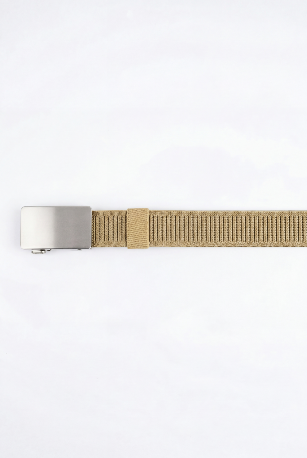 Men’s Tomato Store Everyday Webbing Belt Smooth Brushed Metal Plate Buckle